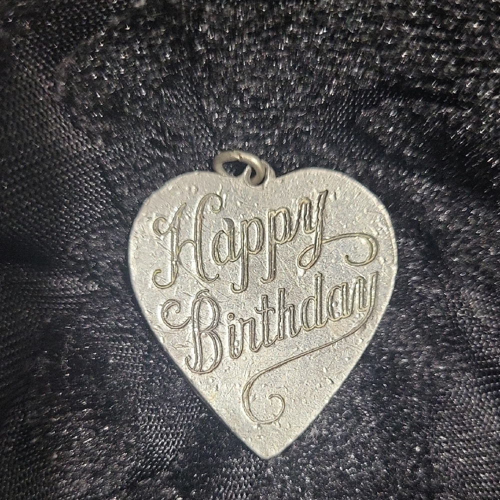 Rawcliffe Pewter Heart 'Happy Birthday' Pendant